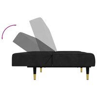 2-delige Loungeset fluweel zwart 8