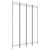 Kamerscherm met 4 panelen 160x220 cm stof wit 2