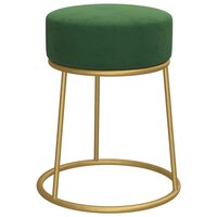 Hocker rond fluweel groen  2