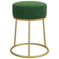Hocker rond fluweel groen  3