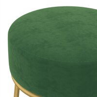 Hocker rond fluweel groen  4