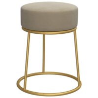Hocker rond fluweel donkergrijs 2