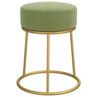 Hocker rond fluweel mosterdgroen 3
