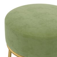 Hocker rond fluweel mosterdgroen 4