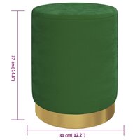 Hocker met opbergruimte rond fluweel groen 6