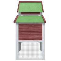 Kippenhok 186,5x58,5x113 cm massief grenenhout mokkakleurig 6