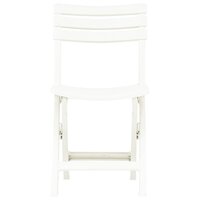 Tuinstoelen inklapbaar 2 st kunststof wit 3
