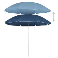 Parasol met stalen paal 180 cm blauw 2