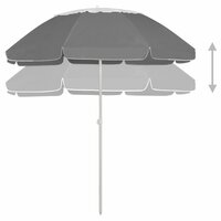 Strandparasol 300 cm antracietkleurig 2