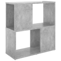 Boekenkast 60x24x63 cm bewerkt hout betongrijs 2