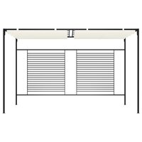 Prieel met uittrekbaar dak 180 g/m&sup2; 3x4x2,3 m cr&egrave;mekleurig 2