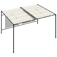 Prieel met uittrekbaar dak 180 g/m&sup2; 3x4x2,3 m cr&egrave;mekleurig 5