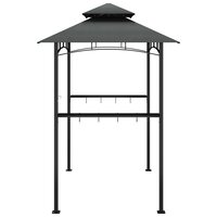 Barbecue-overkapping 240x150x243 cm staal antracietkleurig 4