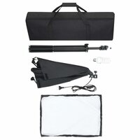 Fotostudioset met softboxlampen en achtergrond 7