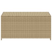 Tuinbox met wielen 190 L poly rattan gemengd beige 4