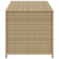 Tuinbox met wielen 190 L poly rattan gemengd beige 5