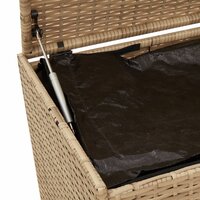 Tuinbox met wielen 190 L poly rattan gemengd beige 8