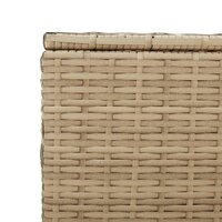 Tuinbox met wielen 190 L poly rattan gemengd beige 9