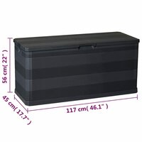Tuinbox 117x45x56 cm zwart 8