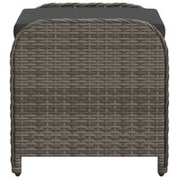 Tuinkruk met kussen 58x46x46 cm poly rattan grijs 5