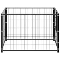 Hondenkennel 100x100x70 cm staal zwart 3