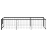 Hondenkennel 3 m&sup2; staal zwart 2