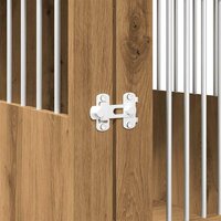 Hondenbench 55x80x68 cm bewerkt hout artisanaal eikenkleurig 9