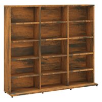 Cd-kast 102x23x89,5 cm bewerkt hout gerookt eikenkleurig 2