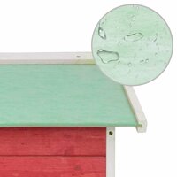 Overkapping voor grasmaaier 72x87x50 cm vurenhout rood en wit 8