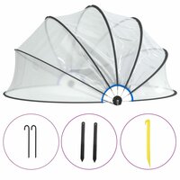 Zwembadoverkapping rond 406x203 cm PVC 2