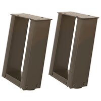 Salontafelpoten 2 st U-vormig 30x(30-31) cm staal naturel 2