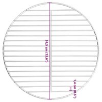 Barbecuerooster rond &Oslash;34,5 cm 304 roestvrij staal 6