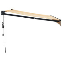 Luifel automatisch uitschuifbaar 3x2,5 m geel en wit 4