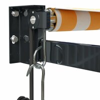 Luifel elektrisch uitschuifbaar 3,5x2,5 m geel en wit 7