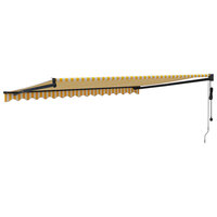 Luifel automatisch uitschuifbaar 4,5x3 m geel en wit 5