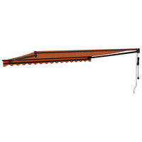 Luifel automatisch uitschuifbaar 4,5x3 m oranje en bruin 5