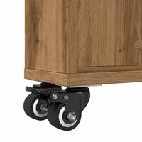 Opbergtrolley smal 48x13x68 cm bewerkt hout artisanaal eiken 8