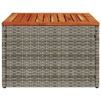 Tuintafel 55x55x37 cm poly rattan en acaciahout grijs 5