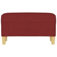 Bankje 70x35x41 cm stof wijnrood 3