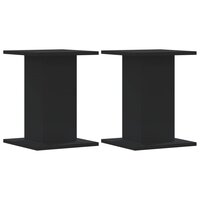 Speakerstandaards 2 st 30x30x40 cm bewerkt hout zwart 2