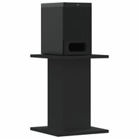 Speakerstandaards 2 st 30x30x40 cm bewerkt hout zwart 3