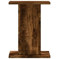 Speakerstandaards 2 st 30x30x40 cm bewerkt hout gerookt eiken 4