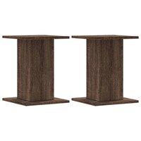 Speakerstandaards 2 st 30x30x40 cm bewerkt hout bruin eiken 2