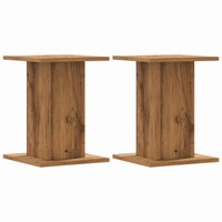Speakerstandaards 2 st 30x30x40 cm hout artisanaal eikenkleurig 2