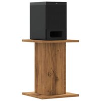 Speakerstandaards 2 st 30x30x40 cm hout artisanaal eikenkleurig 3