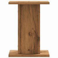 Speakerstandaards 2 st 30x30x40 cm hout artisanaal eikenkleurig 4