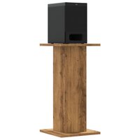 Speakerstandaards 2 st 30x30x60 cm hout artisanaal eikenkleurig 3