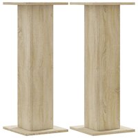 Speakerstandaards 2 st 30x30x80 cm bewerkt hout sonoma eiken 2