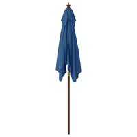 Parasol met houten paal 198x198x231 cm azuurblauw 4