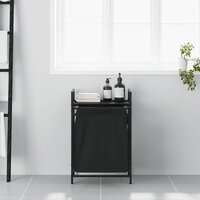 Wasmand 1 vak met plank zwart eikenkleurig 3